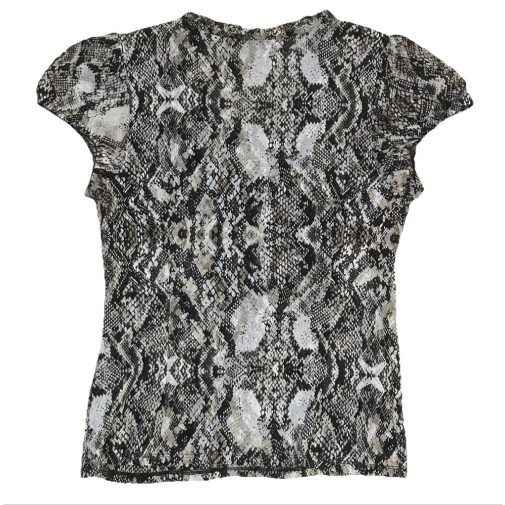 Women's INC International Concepts Top XL Gray Snake Print - Picture 5 of 7